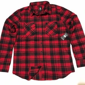 NWT MENS AMNESIA CLASSIC PLAID FLANNEL